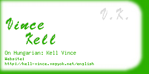 vince kell business card